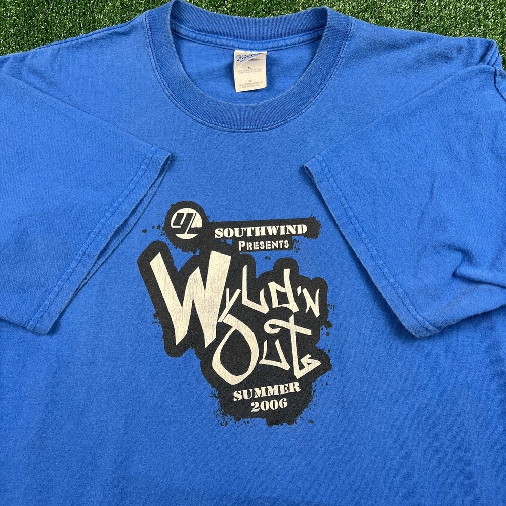 Vintage Southwinds MTV Wild N Out Summer 2006 T-Shirt Men's XL Blue Rap Y2K